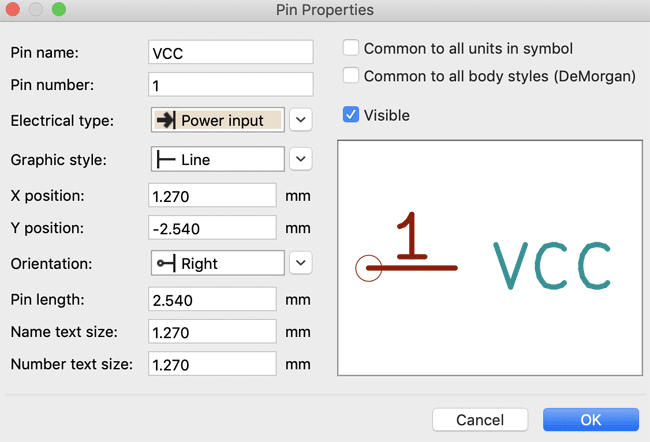 Adding and Labelling pins for Custom Symbols