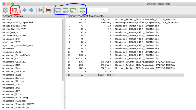 Filter Footprint in Libraries