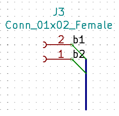 Place wire to bus entry