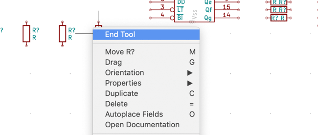 Rotate component on the canvass in KiCad