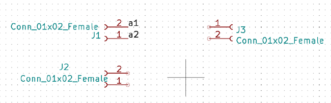 Using netLabel tool in KiCad